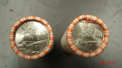 Two (2) 2013-P Uncirculated Fort McHenry National Monument Quarter Rolls