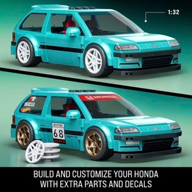 Mattel Brick Shop Hot Wheels Speed Series Custom '90 Honda Civic EF Building Set