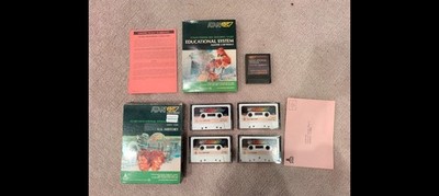 Atari 400/800 Educational System Master Cartridge & US History Cassettes - CIB