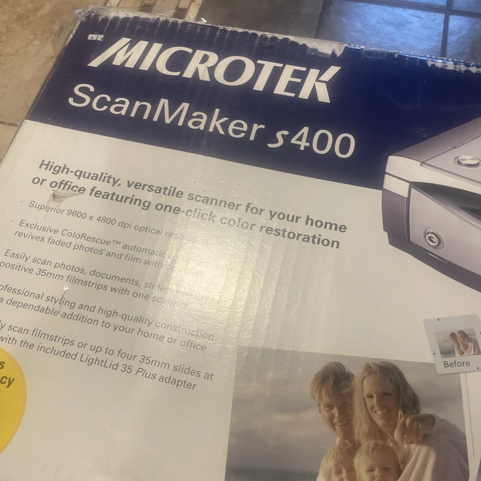 Microtek Scanmaker S400 Flatbed With Original Manual / Chords RARE! Film Strip - Image 3 of 4