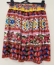 DOLCE & GABBANA, *Rare* Mambo Italiano, IT 40- AU 8/10, Cotton Skirt, Exc Cond