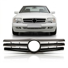 Chrom-schwarzer Frontgrill, passend für Mercedes SL (R129) 1989-2001 Chrom-schwarzer Frontgrill, passend für Mercedes SL (R129) 1989-2001