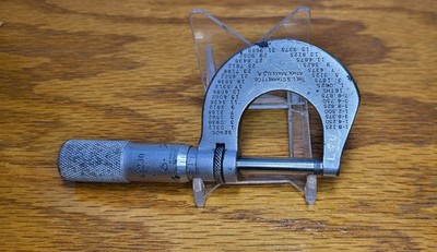 Starrett Outside Micrometer 0-1 in Mechanical 0.001 in Resolution MPN 230,Scuffs
