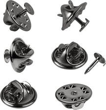 JANYUN 120 Pairs Silver Butterfly Clutch Tie Tacks Pin Back Metal Locking