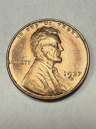 * 1937-D RED BU LINCOLN CENT (UPGRADE THAT SPOT IN YOUR SET)- PRICED TO SELL 🔥*