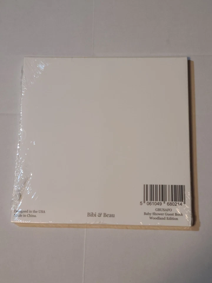 Libro de inicio de sesión de invitados Bibi & Beau Baby Shower con diseño floral/animal nuevo sellado Foto 2 de 4