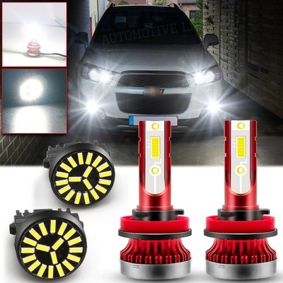 6000K White LED Daytime Running Light + Fog Light For Chevy Captiva Sport 12-15