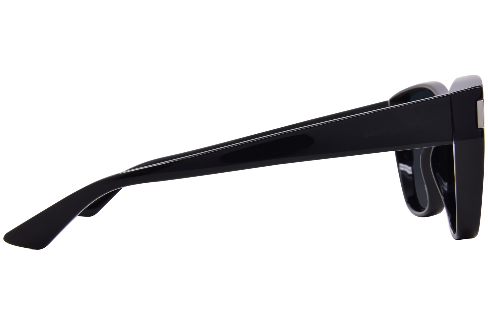 Saint Laurent SL 758 001 occhiali da sole donna nero grigio scuro occhio di gatto 63 mm