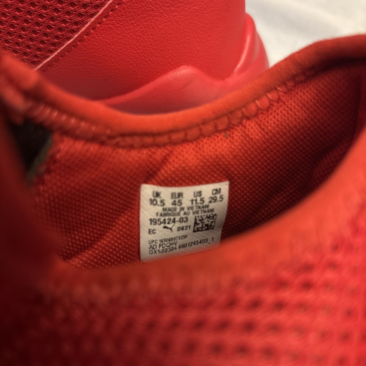 Size 11.5 - Puma LQDCELL Optic Flight Suit Energy Red for sale