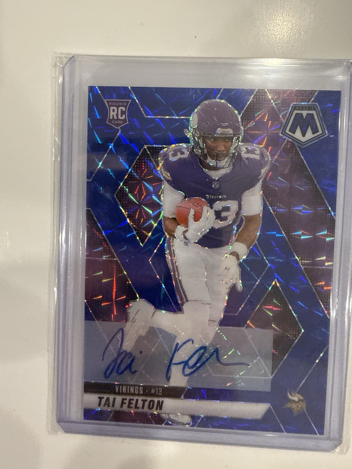 Tai Felton Panini Mosaic #329 Autograph Blue