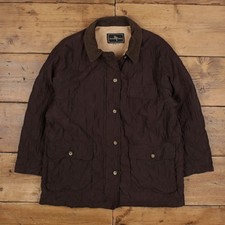 Vintage Brandon Thomas Workwear Jacket M Quilted Barn Coat Brown Womens