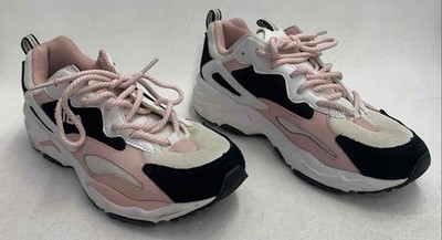 Fila Ray Tracer Chunky Dad Sneakers White Black Pink Womens Size 9