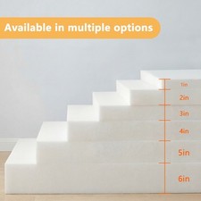 24" x 72"High Density Seat Upholstery Foam Cushion Replacement Sheet 1-6" Thick