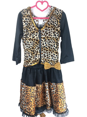Leopard Kitty Costume By Costumes USA Girl Size 12-14(1701-51)