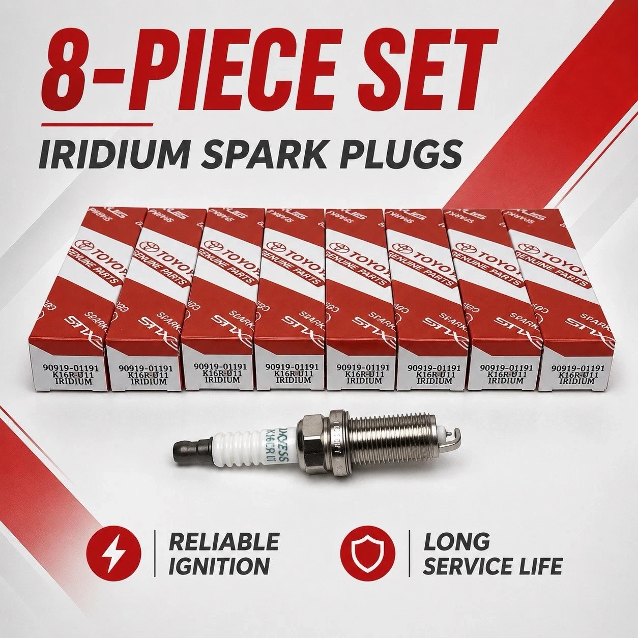 8pcs OEM 90919-01191 Spark Plugs For Toyota Tundra Lexus 4.6L 5.7L