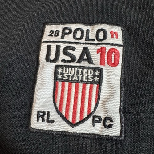 Ralph Lauren Polo Club Shirt XL Black USA Rugby Big Pony 10 - Picture 4 of 14