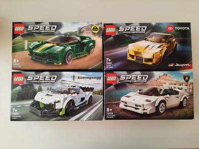LEGO SPEED CHAMPIONS: Koenigsegg, Toyota GR, Lotus Evija, Lamborghini Countach