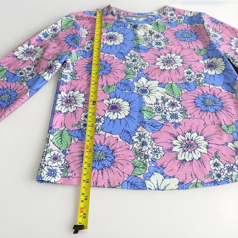 GAP Kids UV Protection Long Sleeve Rash Guard Flower Pattern Size XXL (14/16) - Image 3 of 4