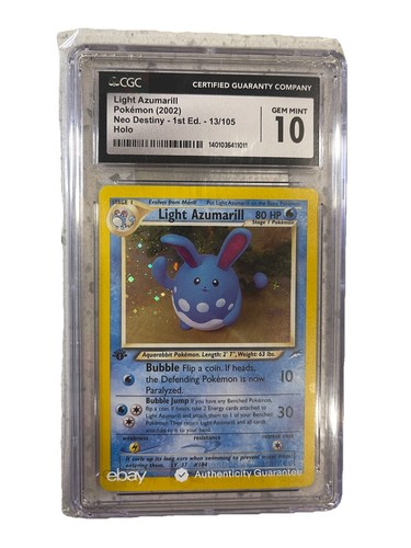 Light Azumarill (1st Edition) graded CGC 10 for sale on eBay