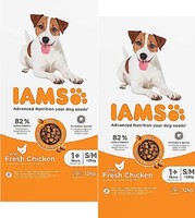(€3,58/Kg) Iams Adult Small & Medium Advanced (S/M) Mit Huhn 2X 12Kg Hundefutter