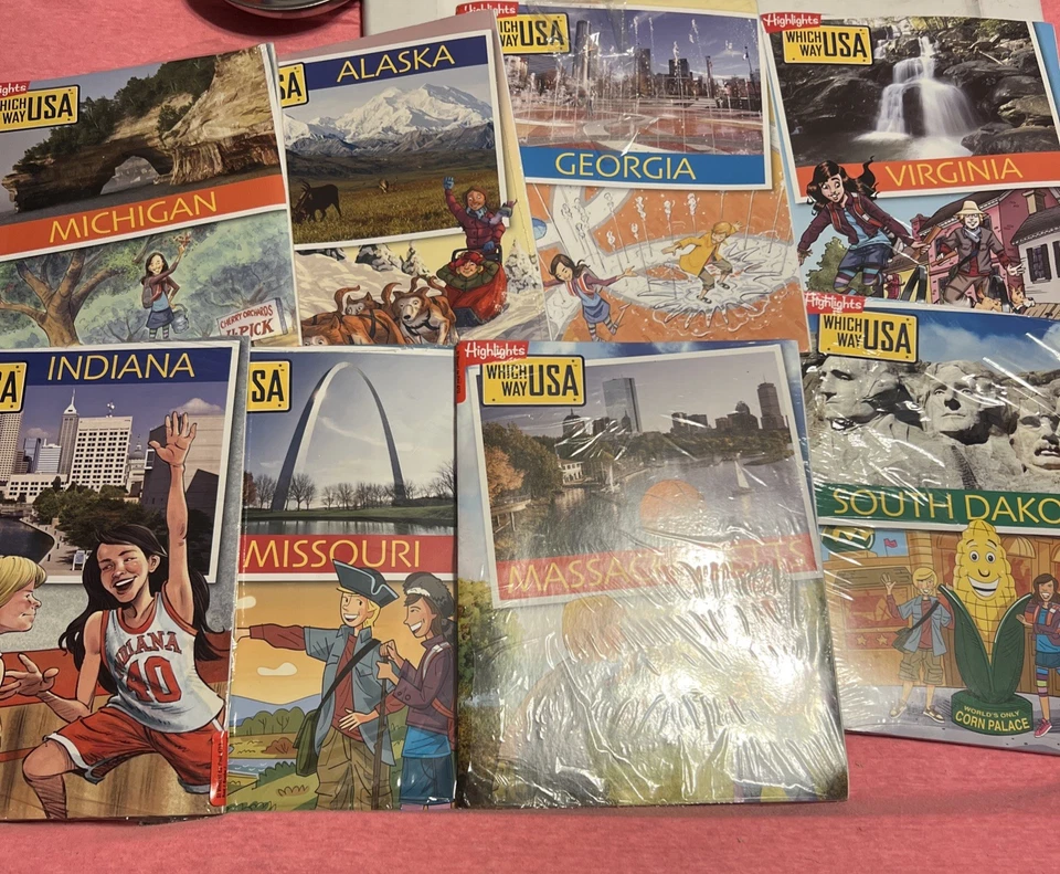 HIGHLIGHTS Magazines WHICH WAY USA STATE PUZZLE BOOKS Lot Of 16 New Sealed - Image 4 of 4