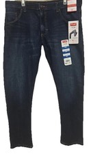 Wrangler Regular Taper Jeans Men s 16 Husky Dark Wash Stretch Denim NWT
