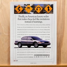 1994 Chrysler Lhs Silver Sedan Road Signs Vintage Print Ad Car Auto Advert 1994 Chrysler Lhs Silver Sedan Road Signs Vintage Print Ad Car Auto Advert