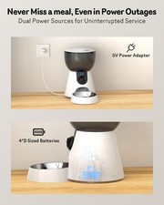 Automatic Cat Feeder With Camera, 1080P HD Video, Night Vision, 5G WiFi, 2-Way A