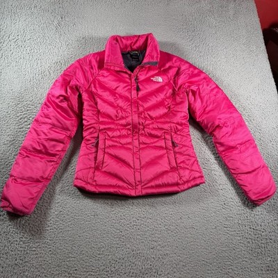 North Face Puffer Jacket Womens XS Hot Pink Outdoor 550 Goose Down Quilted