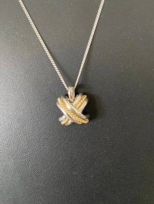 Tiffany & Co. Paloma Picasso  X -Kette aus Sterlingsilber mit Gold