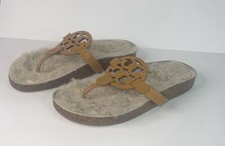 Tory Burch Miller Cloud Shearling SandalsCaramel Corn/ Buttermilk Size 7