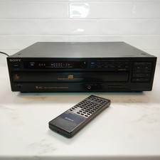 SONY CDP-C705 CD 5 Disc Player 18 Bit Linear 8 Times Oversampling w/Remote Works