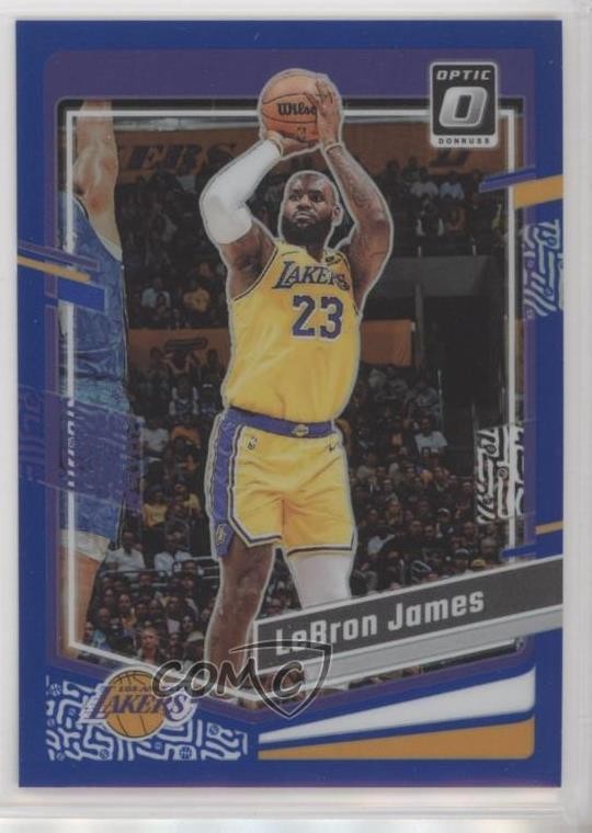 2023-24 Panini Donruss Optic Blue Prizm 21/49 LeBron James #65 hs9