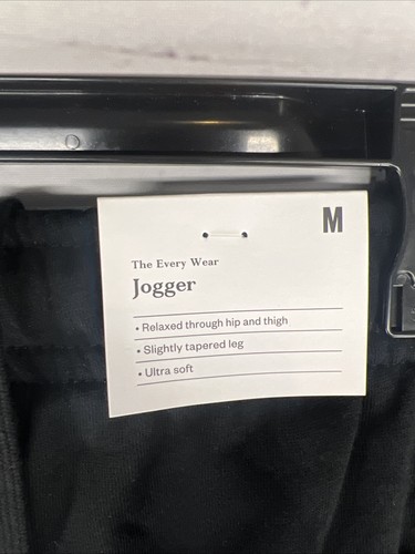 Goodfellow Herren Größe Medium spitz zulaufendes Bein schwarz Fleece Jogginghose Jogginghose Hose - Bild 6 von 7
