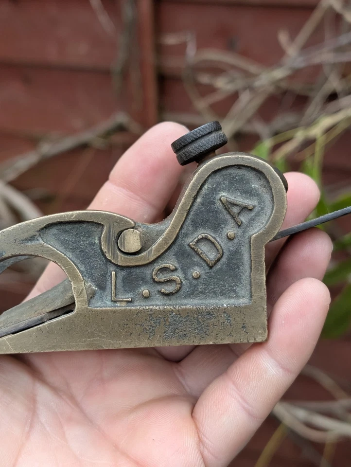 Vintage L.S.D.A Brass Bullnose Plane Carpentry Plane Planer - Image 4 of 4