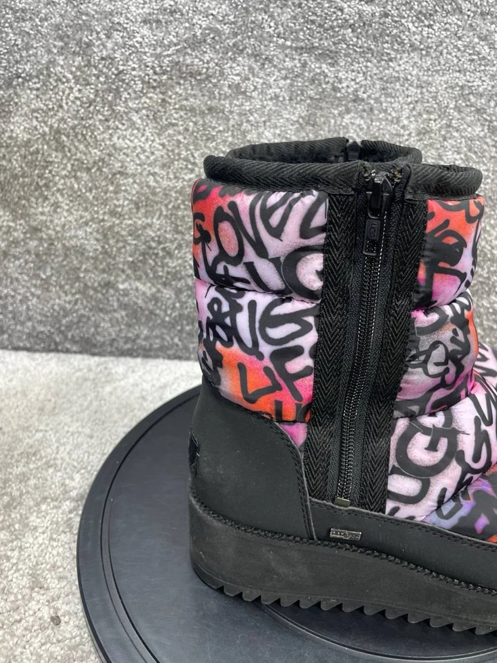 Botas Ugg Mujer Talla 8 Ridge Graffiti Pop Multicolor Lana Cremallera Lateral Tobillo Nieve Foto 3 de 4