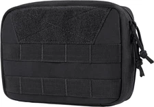 OneTigris MOLLE Pouch, Tactical Admin Pouch Belt EDC Tool Medium, Black 
