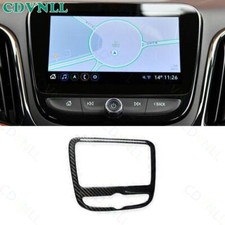 Cubierta de marco de navegación GPS de fibra de carbono real decoración para Chevy Equinox 2018-2024