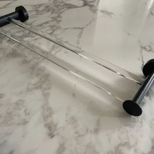 NEW 18" Double Towel Bar - Matte Black/Dark Bronze Acrylic