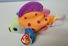 LIPS fish NEW Ty Beanie Baby Retired Colorful Collectible MWMT sea life coastal