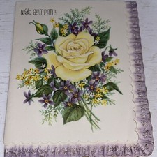 Vintage USA Sympathy Card 25S830  With Sympathy  