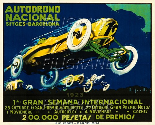 Poster Haute Qualité Course Automobile Montlhéry 1966 - 45x60cm, Neuf