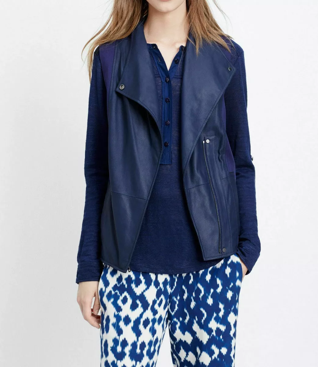 Vince leather vest discount