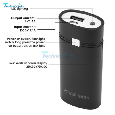 5V2A Mobile Power Bank Case 2X18650 Battery Box DIY Mobile Power Kits TYPE-C