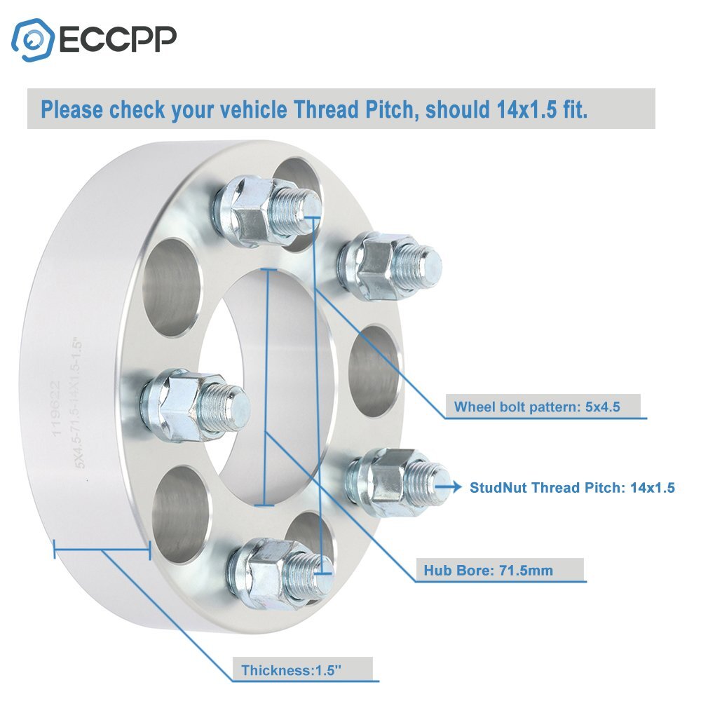 ECCPP 2 Pcs 1.5" 5x4.5 Wheel Spacers For Dodge Charger 20062023
