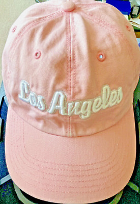 The Accessory Collective Womens Pink Embroidered Los Angeles Denim Hat New Era Los Angeles Dodgers  main image 3