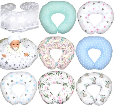 PRIMAWELA Stillkissen für Baby Lagerungskissen inkl. Bezug Baumwolle Mikrofaser