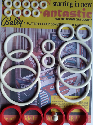 Kit élastiques Silicone Transparent Pour Flipper Gottlieb Devil's Dare - Neuf