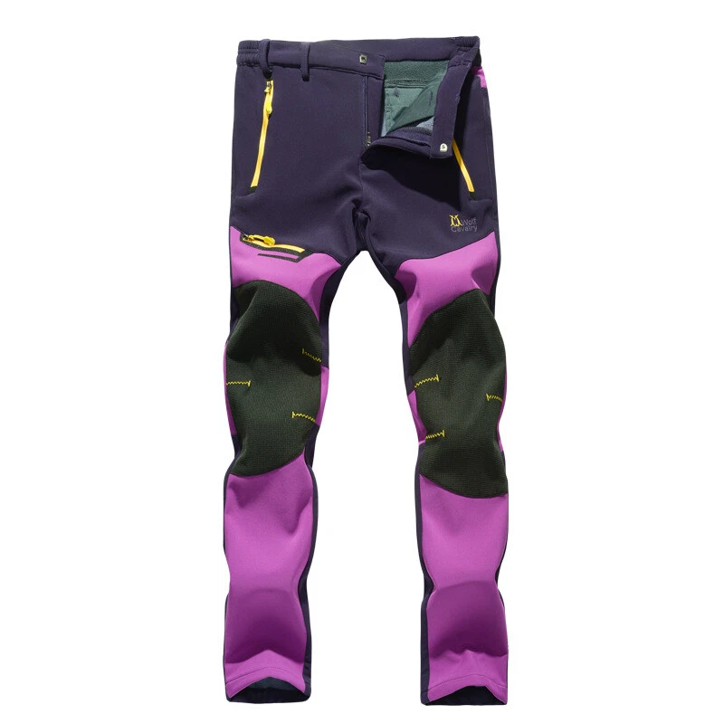 Men Women Waterproof Tactical Outdoor Pants Winter Fleece Lined Soft Shell Pants
