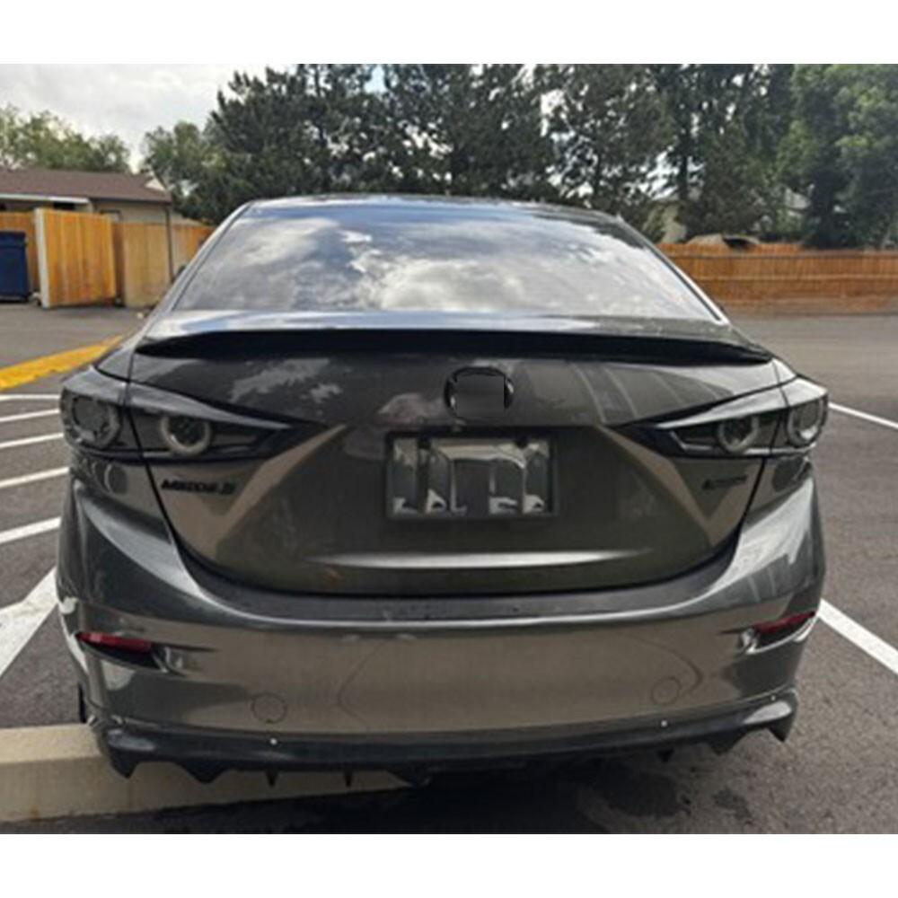 Painted Black 13-18 FOR MAZDA 3 3rd AXELA SEDAN DUCKTAIL REAR